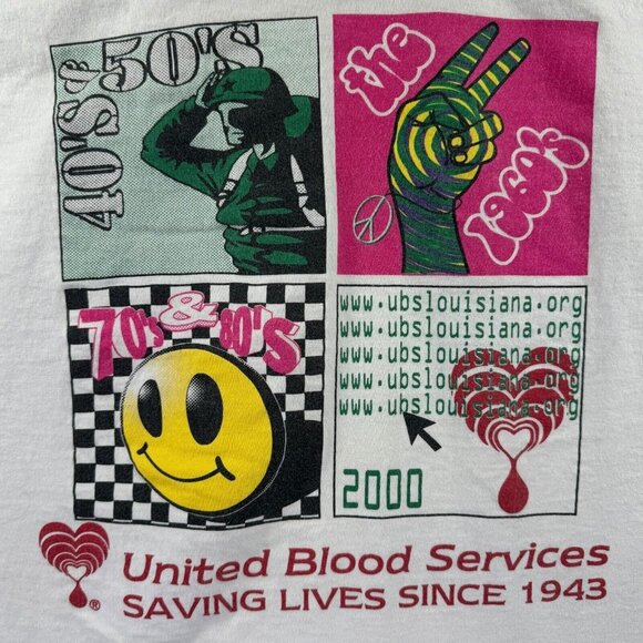 2000 United Blood Service Team T-Shirt Men's Size XL Donor Medical Nurse Grunge - Picture 4 of 10